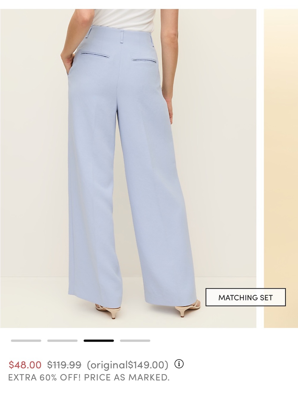 Ann Taylor The Pleated Wide-Leg Pant in Textured Crepe - Picture 3 of 8